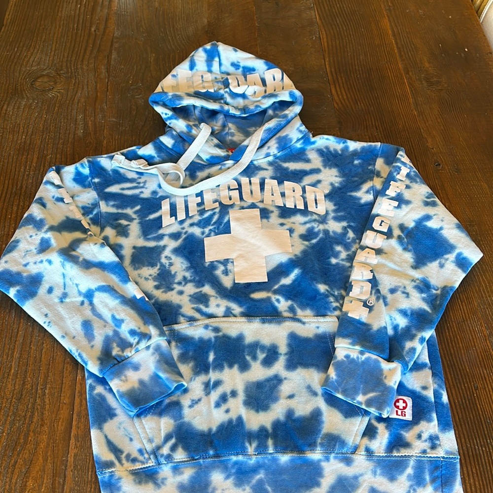 Tie Dye Lifeguard Hoodie - Adult Small.  NWOT